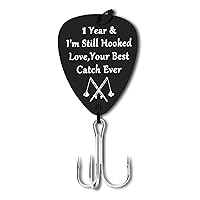 Anniversary Hook Gift for Him Her Gifts for 1 Year Wedding Anniversary Fishing Lure Gifts for Boyfriend Girlfriend Husband Gifts from Wife Couple Gifts 1st Wedding Anniversary 1st Anniversary Keepsake
