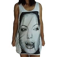 Angelina Jolie Tank Top Vest Singlet Sleeveless T-Shirt Mens Womens Ladies Unisex