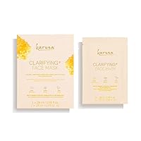 Skin - Clarifying+ Sheet Masks for Clear Skin, Moisturizing & Hydrating Face Masks Skincare, Sheet Mask with Honey, Salicylic Acid & Burdock Root, 4 Face Mask Sheets per Pack