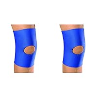 OTC KidsLine Knee Sleeve, Open Patella, Neoprene, Blue, Small (Pack of 2)
