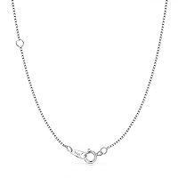 Gacimy 925 Sterling Silver Box Chain Necklace for Women Men and Girls, 0.8MM 1.0MM 1.2MM 1.5MM 1.7MM 2.0MM Width