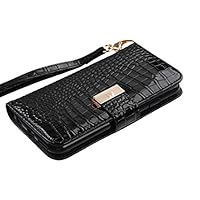 Asmyna Carrying Case for Apple Devices - Retail Packaging - Black Crocodile-Embossed