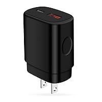 25W Super Fast Charger Type C Dual Port Samsung Fast Charging Block for Galaxy S24/Z Flip 5/A15/A14 5G/A54/A13/A25/A23/S23/S23 Ultra/Z Fold 5/S21 FE,PD 3.0 USB C Cube Box Plug Adapter for iPhone 15 14