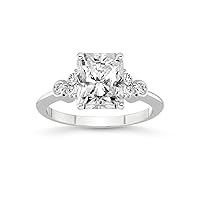 FRIENDLY DIAMONDS Diamond Ring Gift For Mom 1 Ct - 5 Ct IGI Certified Lab Grown Diamond Ring | 14K Or 18K White, Yellow Or Rose Gold |Amore Side Stone Lab Diamond Ring | FG-VS1-VS2 Quality