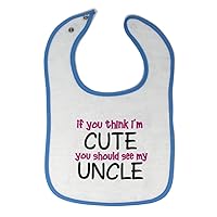 Toddler & Baby Bibs Burp Cloths Think I'M Cute Should See My Uncle Funny Style E