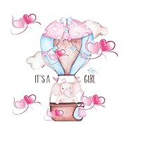 It's A Girl Baby Shower Guestbook - Pink Elephant: Hot Air Balloon Baby Shower Guest Book