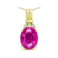 Oval 10x8 Genuine Amethyst Fashion Pendant Necklace 14kt Gold