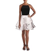 B&A by Betsy and Adam Womens Halter Mini Fit & Flare Dress