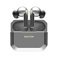 Raycon The Gaming Bluetooth True Wireless Earbuds with Built in Mic, Low Latency, 31 Hours of Battery, Charging Case with Talk, Text, and Play, Bluetooth 5.0 (Jet Silver)