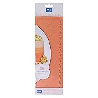 PME Pleat Patterned Side Scraper for Cake Decorating-10 inches, Acrylic,