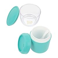 ERINGOGO 1 Set Breakfast Cup Yogurt Parfait Containers Combined Tableware Formula Storage Container Breakfast Egg Cups Glass Containers with Lids Oat Milk Child Food Pp Wheat re-usable