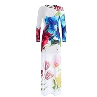 alice + olivia Women's Delora Floral-Print White Maxi Dress