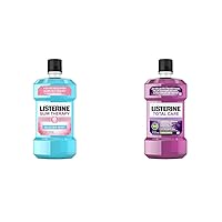 Listerine Gum Therapy Antiplaque & Anti-Gingivitis Mouthwash & Total Care Anticavity Fluoride Mouthwash, 6 Benefits in 1 Oral Rinse Helps Kill 99% of Bad Breath Germs