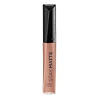London Stay Matte Liquid Lip Color with Full Coverage Kiss-Proof Waterproof Matte Lipstick Formula that Lasts 12 Hours - 710 Latte To Go, .21oz