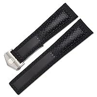 Genuine Leather Strap 22mm For Tag Heuer F1 Watchband Red Stitches Wristwatches Band Fold Buckle Leather Watch Bracelet