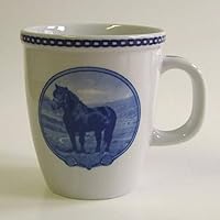 Hestekrus Noriker Horse Breed Dog Porcelain Mug For all Dog Lovers Size 4.2 inches