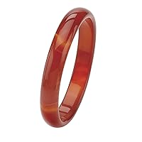 PalmBeach Genuine Red Agate Bangle Bracelet (13mm), 8.5 inches