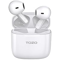 TOZO A3 2023 Upgraded Wireless Earbuds Bluetooth 5.3 Half in-Ear Lightweight Headsets with Digital Call Noise Reduction, Reset Button Hall Detection,Premium Sound with Long Endurance