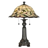 Dale Tiffany TT60574 Tiffany Two Light Table Lamp from Lifestyles Collection Dark Finish, 16.00 inches, Mica Bronze