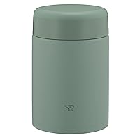 Zojirushi SW-KA52-GM Stainless Steel Insulated Soup Jar, Lunch Jar, Seamless 18.3 fl oz (520 ml), Matte Green, Integrated Lid and Seal, Easy to Clean, 3 Pieces Only