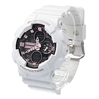 CASIO G-Shock GMA-S140M-7A G-Shock Watch, Waterproof, Analog Digital, Pink, Black, White, Modern