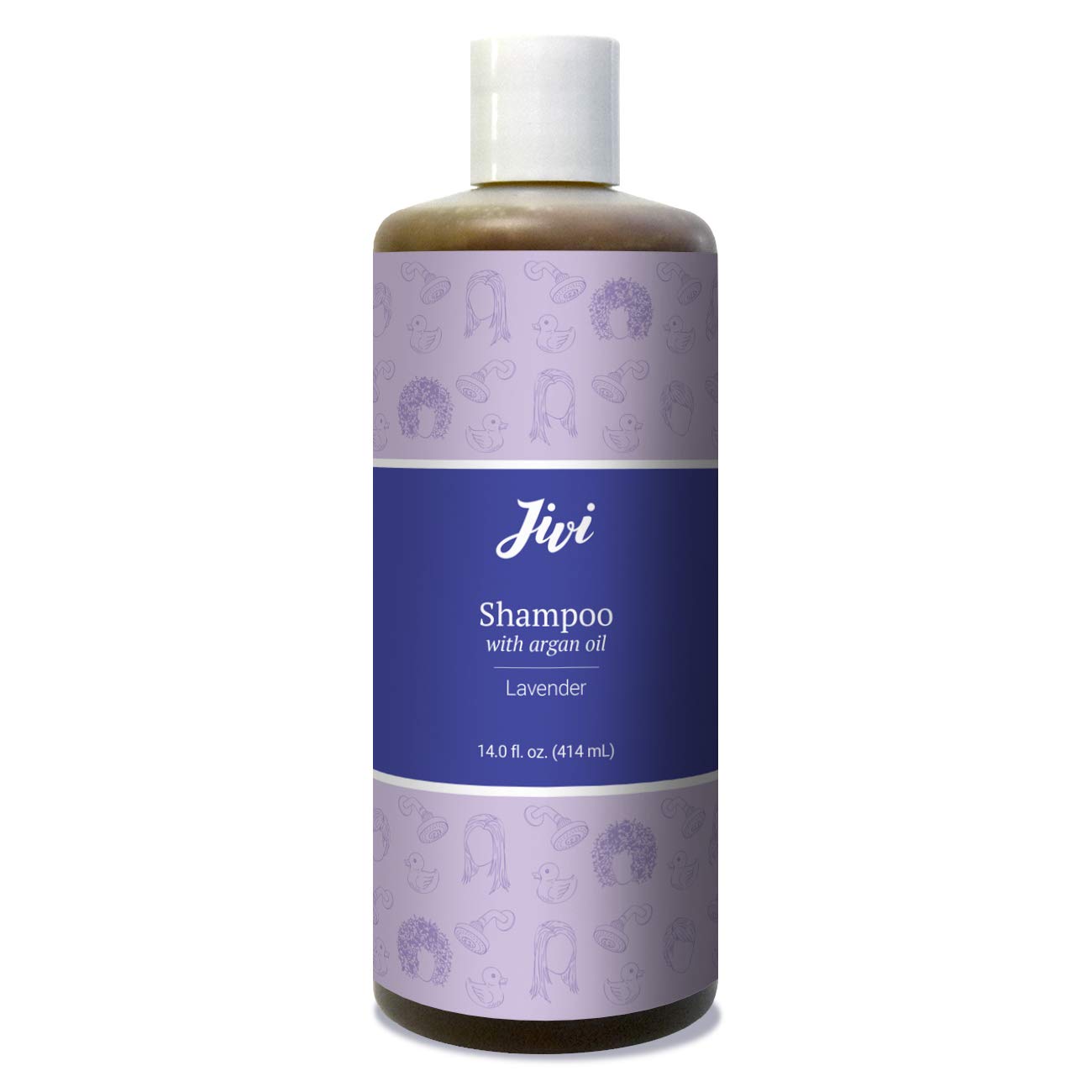 Jivi Shampoo With Argan Oil (Lavender) | Daily Use Shampoo for Healthier Hair | 100% Natural with Organic Ingredients | Made for All Hair Types, Color Safe | 14 fl. oz