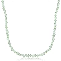 DECADENCE Sterling Silver Rhodium 2mm Rondelle Peridot Beaded 48