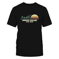 New York Vintage Sunset Spring Valley Souvenir Black