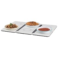 VEVOR Electric Warming Tray, Food Warming Trays for Buffet, Easy Clean, Temp Control, Foldable Cold Rolled Sheet Heating Tray, ETL, 18.9