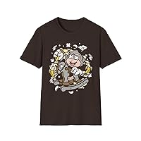 Monkey Rocking Horse Nursery Decor Tee Collectible Rodent Toy Children’s Plaything Unisex Heavy Cotton T-Shirt