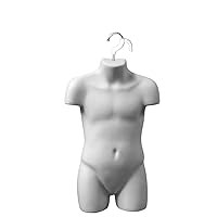 White 3/4 Child Mannequin Torso