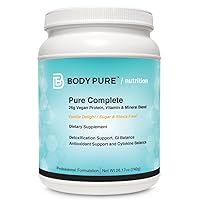 Pure Complete - Vegan Protein Powder with Vitamins and Minerals. Sugar Free, Gluten Free, Detox Protein Shake with Anti Aging Ingredients. Professional Formula Now Available to General Public.