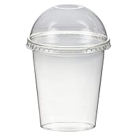 [500 Pack] 20 oz Plastic Cups with Dome Lids with Hole - PET Clear Cups  with Lids - Disposable Iced Coffee Cup for Tea, Juice, Smoothie, Boba