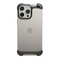 Arc Pulse AC26348i15PM iPhone 15 Pro Max Case, Aluminum Bumper, Shockproof, Shock Absorption, Aerospace Grade, European Design, Slide On, Protective Cover, Mirror Polished Aluminum, Compatible with