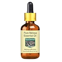 Pure Melissa Essential Oil (Melissa officinalis) with Glass Dropper Steam Distilled 5ml (0.16 oz)