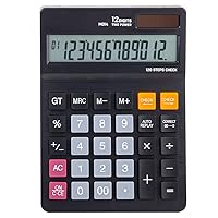 Desktop Calculator Check & Correct Function Fashion Office Calculator Dual Power Auto Power Off Office Supply