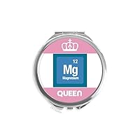 Mg Magnesium Chemical Element chem Mini Double-sided Portable Makeup Mirror Queen