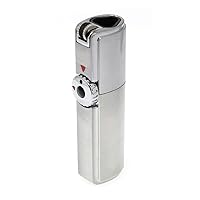 Skyline Triple Jet Flame Torch Cigarette Cigar Lighter with Cigar Punch Cutter Tool (Silver)