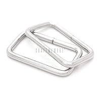 CRAFTMEMORE Metal Rectangle Buckle Ring Fits 1-1/4