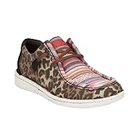 JUSTIN Women's Hazer Leopard and Aztec Print Lace Up Casual