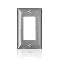 Leviton SL26 C-Series 1-Gang Decora/ Decora Plus/GFCI Wallplate, Type 430 Stainless Steel, 1 Count (Pack of 1)