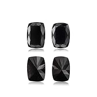 Loose Black Diamond Elongated Cushion Shape Pair AAA Quality Available From 5x3mm- 7x5mm