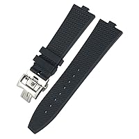 RAYESS 24mm*7mm Fluoro Rubber Watchband Fit for Vacheron Constantin 5500V 4500V 7900 Black Blue Watch Men waterproof Strap Quick Release