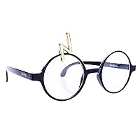 Sun-Staches Wizarding World of Harry Potter Lil’ Characters Child Glasses Costume Accessory Black Frames with Magical Lightning Bolt Scar, One Size Fits Most Kids