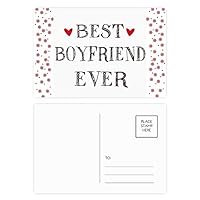 Best boyfriend ever Quote Heart Christmas Christmas Flower Celebration Postcard Blessing Mailing Card