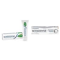 Sensodyne Fresh Mint Cavity Prevention and Sensitivity Relief Toothpaste & Repair and Protect Whitening Toothpaste, Toothpaste for Sensitive Teeth and Cavity Prevention, 3.4 oz