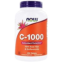 Foods, C-1000, With Rose Hips and Bioflavonoids, 250 Tablets