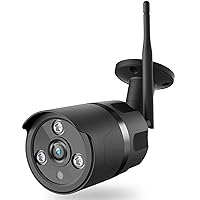 Outdoor Camera, 1080P WiFi Outdoor Security Camera, FHD Night Vision, A.I. Motion Detection, Instant Alert via Phone, 2-Way Audio, Live Video Zooms Function, Cloud Storage, Micro SD Card (Black)