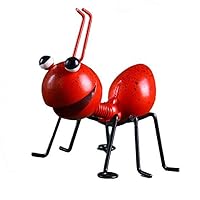 Metal Ant, Ant Ornament Desktop Metal Cartoon Ant Sculpture Craft Bedroom Garden Decoration Red Metal Ornaments