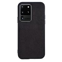 Fleece TPU Material All-in-one Soft Phone Case Thin and Light Anti-Drop Solid Color for Samsung Galaxy S22 S20 S21 Ultra S10 S9 S8 Plus FE S10E Lite Back Cover(Black,S20 Ultra)
